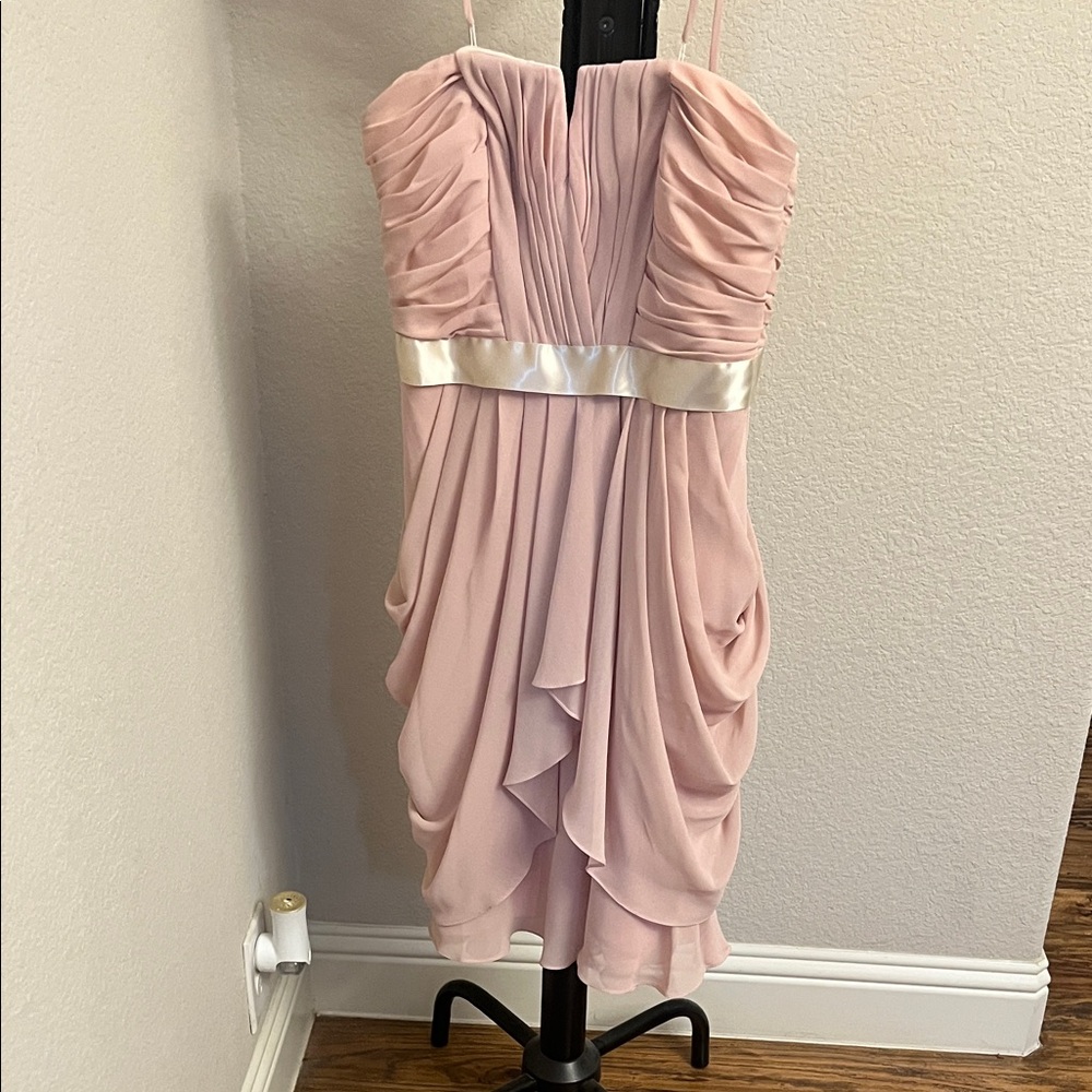 Wtoo Blush Strapless Dress with Satin Band